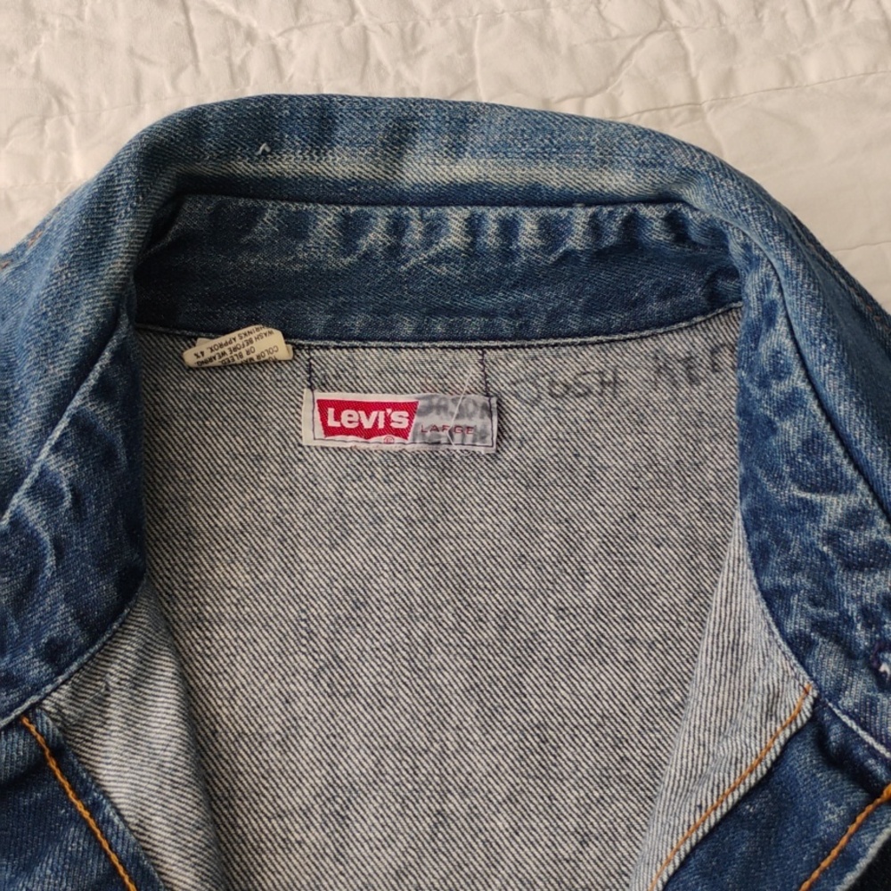 Vintage Levi's Orange Tab Heavy Denim Workshirt - L - Picture 6 of 14